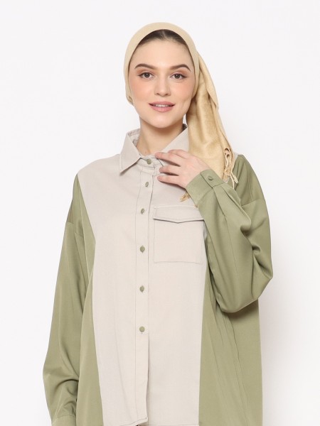ANF Oversize Shirt Combi Color