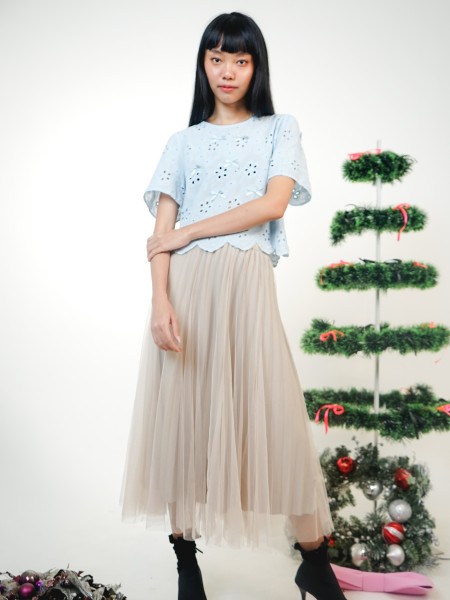 HT24 2 Way Wear Tulle Maxi Skirt RO1