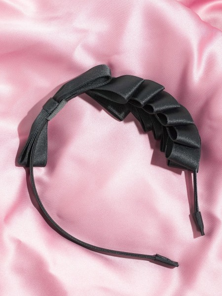 Stack Black Ribbon Hairband