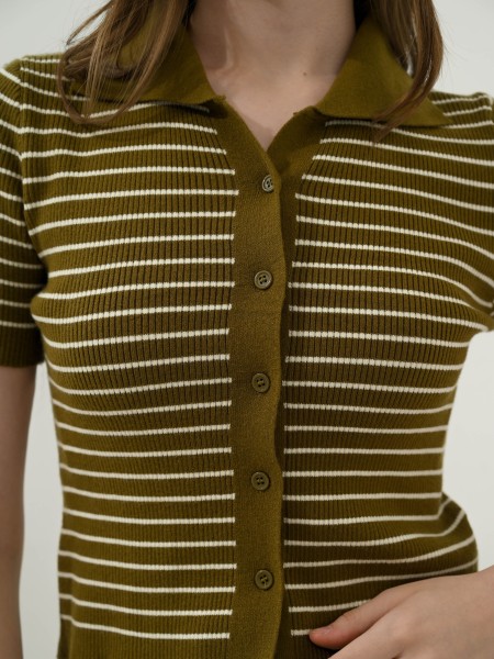 Sara Stripes Knit Shirt