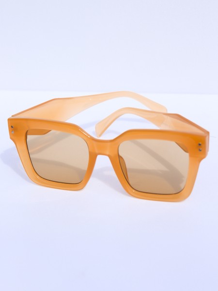 Blaze Oversize Opaque Off Brown Acetate Sunglasses