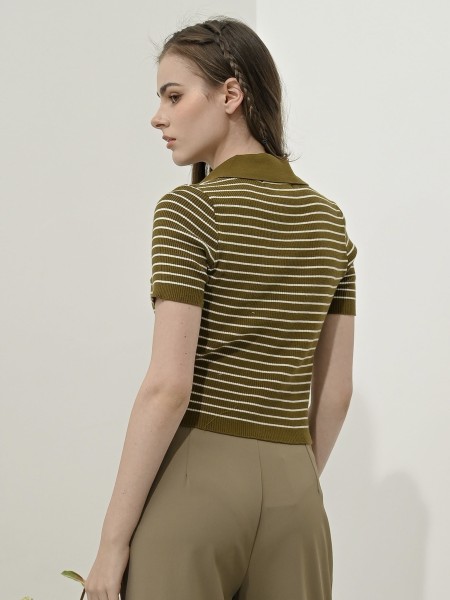Sara Stripes Knit Shirt