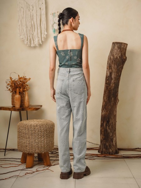 TT Alfonso Wide Leg Denim Pants