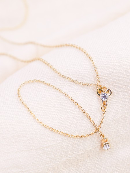 Layers Diamante Drop Necklace