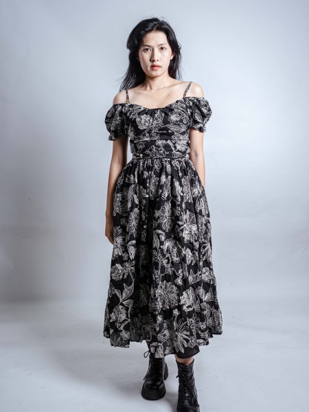 ELITE HT Full Flower Embroidery Dress