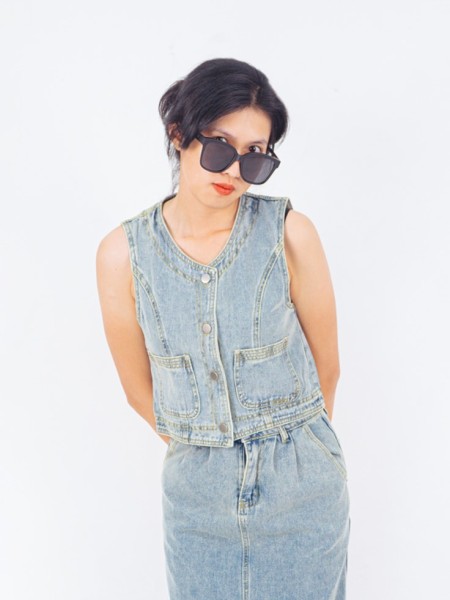 PT Denim Washed Vest