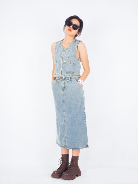 PT Denim Washed Vest