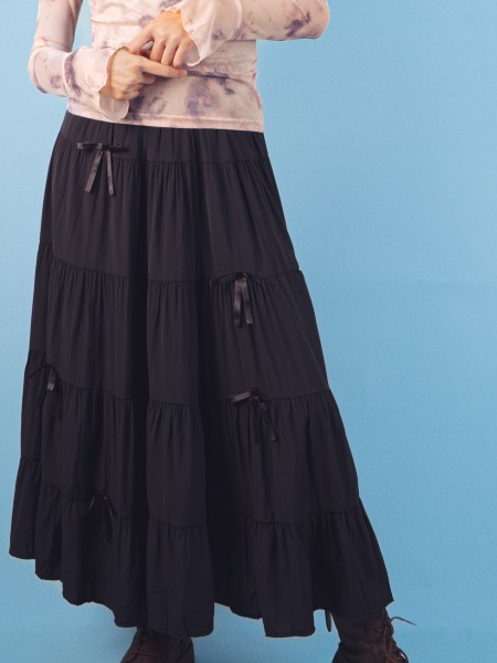 PT Sweet Ribbon Tiered Skirt