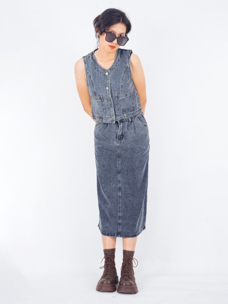 PT Denim Washed Vest