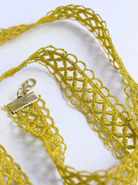 Yellow Crochet Choker