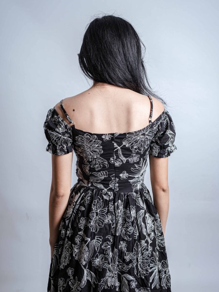 ELITE HT Full Flower Embroidery Dress