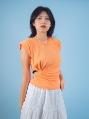 PT One Sided Gather Waist Padded Tee