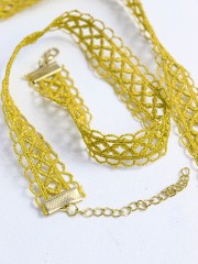 Yellow Crochet Choker