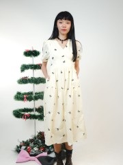 PT Ribbon Embroidery Midi Dress RO1