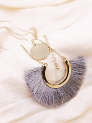 Half Circle Fringe Necklace