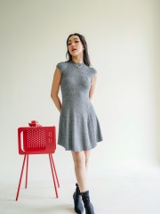 HT Zoe Flare Knit Mini Dress