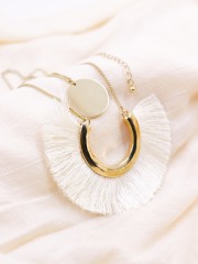 Half Circle Fringe Necklace