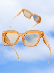 Blaze Oversize Opaque Off Brown Acetate Sunglasses