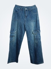 EA Wide Leg Denim Cargo