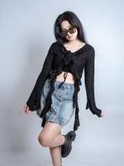 HT Drop Ruffles Cardigan