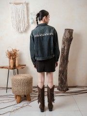 TW Annie Embellished Embroidery Denim Jacket