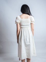 HT24 Puff Sleeves Flowy Dress