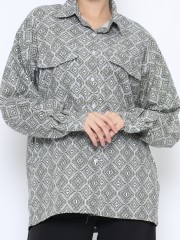 ANF Oversize Batik Print Shirt