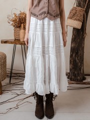 TW Tess Lace Tiered Maxi Skirt