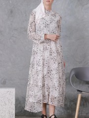 EID23 Atia sheer print maxi dress