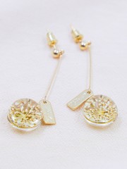 Fc Long Flower Cased Earrings