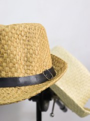 Straw Rafia Belted Hat