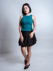 HT Mini Balloon Textured Skirt