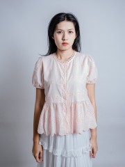 TT Flower Eyelet Lace Edge Top