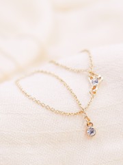 Layers Diamante Drop Necklace