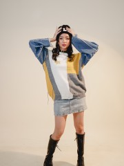 HT NEED LOVE Knit Denim Combi RO