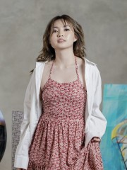 ER Erika halter tied flower print dress