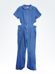 EA Waist Cut Out Denim Jumpsuit