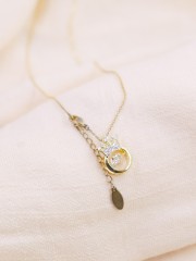 Infinite Dancing Diamond Crown Necklace