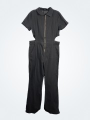 EA Waist Cut Out Denim Jumpsuit