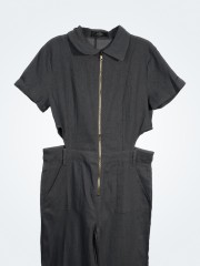 EA Waist Cut Out Denim Jumpsuit