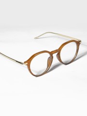 Amelia Tortoiseshell Clear Glasses