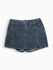 COLIND Dark Denim Mini Skort